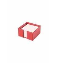 Masaüstü Deri Küp Notluk Desktop Organizer Rainbow Vegan 5x10x10 cm (Kırmızı)
