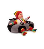 TOKKO Bebek Bebe Yatmaz Oturma Destek Minderi - Bebek Koltuğu - Büyük Bebek Oturağı Bebeyatmaz (Gri - Siyah)