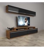 Decoraktiv Ekoflex 5 Mdf Tv Ünitesi Tv Sehpası (Siyah - Ceviz)