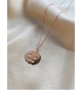 24 Ayar Has Altın Kaplama Bal Kabağı Modeli Gümüş Kolye (Rose)