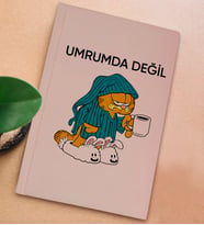 BK Gift Esprili Tasarım Serisi Sert Kapaklı Pudra Pembesi Defter, Arkadaşa Hediye, Yeni İş Hediyesi, Doğum Günü Hediyesi, Anı Defteri (Model 12)