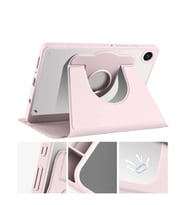 Galaxy Tab A9 Kılıf Termik Kalem Bölmeli Dönebilen Standlı Kılıf (Pembe)