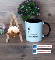 Eşe Hediye Kupa Bardak Beyaz ve Fotoğraflı Ahşap Anahtarlık Hediye (Model 11)