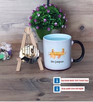 Arkeolog Kupa Bardak Beyaz ve Fotoğraflı Ahşap Anahtarlık Hediye (Model 9)