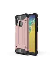 Galaxy A20E Armor Hybrid Ultra Koruma Kamera Korumalı Zırh Kılıf (Rose)