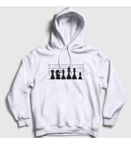 Presmono Unisex Beyaz Chess Satranç Usual Suspects Kapüşonlu Sweatshirt 446659tt (Beyaz)