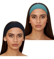 2'li Spor Kadın Erkek Saç Bantları Seti, Elastik Kaymaz İnce Ter Emici Esnek Genç Saç Bandı Bandana, Kadın Makyaj Yüz Yıkama Koşu Dans Fitness Yoga Pilates Bisiklet İçin Saç Bandı Taç, Kadın&Erkek Pamuk Atletik Egzersiz Ter Bandı Düz Renk Kafa Bandı (Siya