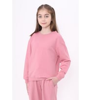 Toontoy Kız Çocuk Baskılı Sweatshirt (Gül Kurusu)