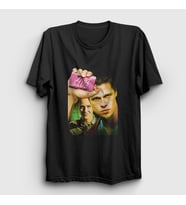 Presmono Unisex Beyaz Cover Film Dövüş Kulübü Fight Club T-Shirt 245050tt (Siyah)