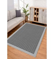 Dijital Kaymaz Taban Yıkanabilir Renkli Salon Halısı Mutfak Halısı Yolluk ND-SD-1024 (Gri)