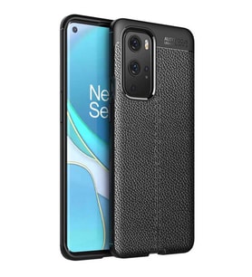 One Plus 9 Pro Kılıf Deri Tarzı Niss Silikon Case (Siyah)