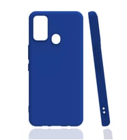 Kvy Tecno Spark 7 Biye Silikon Kılıf (Mavi)