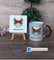Kuran Kursu Hocası Dekoratif Taş, Kupa Bardak Kırmızı Hediye (Model 8)