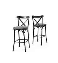 Eylül Bar Mutfak Sandalyesi Metal 2 Li Set   (Gri)