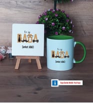 Babaya Doğum Günü Hediyesi Dekoratif Taş, Kupa Bardak Kırmızı Hediye Babalar Günü Hediyesi (Model 13)