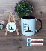 Kız Kulesi Kupa Bardak Kırmızı ve Ahşap Anahtarlık HediyeArkadaşa Hediye (Model 10)