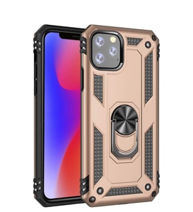 Microsonic Apple iPhone 11 Pro Max (6.5'') Kılıf Military Ring Holder (Gold)