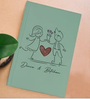 BK Gift Kişiye Özel Sevgili İsimli Sert Kapaklı Su Yeşili Defter, Sevgiliye Hediye, Doğum Günü Hediyesi, Anı Defteri (Model 6)