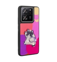 Xiaomi Mi 13T Pro Kılıf Parlayan Kabartmalı İkonik Figürlü Amas Silikon Kılıf (Mor)