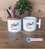 Edebiyat Öğretmeni Kalemlik, Kupa Bardak T Kişiye Özel Hediye Öğretmenler Günü Hediyesi (Model 1)