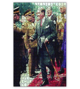 Cakapuzzle Mustafa Kemal Atatürk Renkli Fotoğraf Puzzle Yapboz MDF (Ahşap) (1000 Parça)