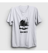 Presmono Unisex Sarı Skull Call Of Duty T-Shirt 27104tt (Beyaz)