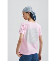 Brainstorming Kadın Baskı Taş T-Shirt (Pembe)