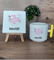 Anneler Günün Kutlu Olsun Anne Hediye Seti Kupa Bardak T Kulplu ve Dekoratif Taş Anneye Doğum Günü Anneler Günü Hediyesi (Model 5)