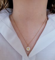 papatyalı gümüş kolye (Rose)