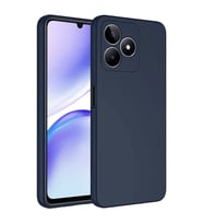 Realme C53 Kılıf Kamera Korumalı iÇi Süet Dokulu Lansman Tipi Silikon (Lacivert)