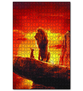 Cakapuzzle Aslan Kral Mufasa ve Simba Puzzle Yapboz MDF (Ahşap) (255 Parça)