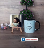 Doğum Günü Hediyesi Fotoğraflı Dekoratif Taş, Kupa Bardak Beyaz Hediye (Model 11)