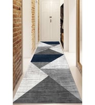 Dijital Baskılı Kaymaz Taban Yıkanabilir Modern Yolluk Ve Koridor Halısı NDU-HT-925 (Mavi)