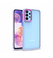 Samsung Galaxy A23 Kılıf Case, Kamera Lens Korumalı Elektroplatin Kaplama Sert PC Koruyucu Colourful Platinum Serisi (Lila)