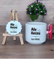 Aile Hekimi Hediye Seti Kupa Bardak T Kulplu ve Anahtarlık Doktora Tıp Bayramı Hediyesi (Model 1)