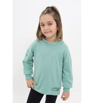 Toontoy Kız Çocuk Baskılı Sweatshirt (Yeşil)