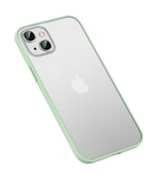 Apple iPhone 13 Kılıf Retro Kenar ve Lens Koruyucu Renkli Kılıf (Yeşil)