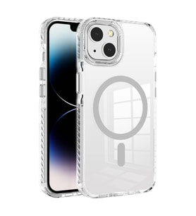 iPhone 12 Kılıf Magsafe Şarj Özellikli Airbagli Takılabilir Askı Aparatlı Nana Kılıf (Gri)