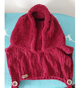 Kadife Çocuk Balaklava, Kışlık Çocuk Şapkaları , El Yapımı Kemzey Handmade Balaclava (Bordo)