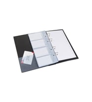 Kartvizit Albümü 4 Sıralı 96 Kartlık İndeksli Business Card Album 16,5x26,5 cm (Bordo)