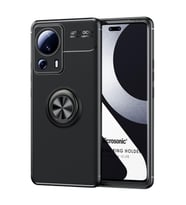 Microsonic Xiaomi Mi 13 Lite Kılıf Kickstand Ring Holder Siyah Mavi (Siyah)