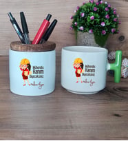 Mühendis Hanım Diyeceksiniz Hediye Sepeti Kupa Bardak T Kulplu, Kalemlik Hediyeleri Kadın Mühendise Mühendisler Günü Hediyesi (Model 8)