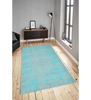 Dijital Baskılı Yıkanabilir Kaymaz Modern Renkli Salon Halısı Mutfak Halısı Yolluk ND-HY-1129 (Mavi)