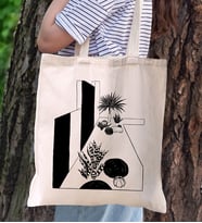BK Gift Modern Art Tasarımlı Kanvas Bez Çanta, Baskılı Omuz Çantası, Alışveriş Çantası, Plaj Çantası, Arkadaşa Hediye (Model 11)
