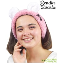 Kendin Tasarla Dailing Spa Sevimli Kulaklı Saç  - Makyaj  Bandı (Pembe)