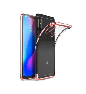 Xiaomi Redmi Note 5 Pro Köşeleri Renkli Şeffaf Kılıf (Rose)