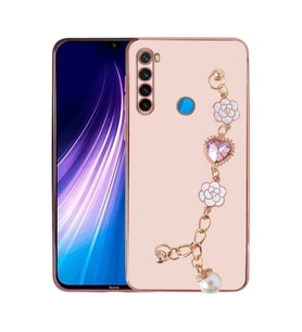 Xiaomi Redmi Note 8 Kılıf El Tutamaçlı Taka Kapak (Pembe)