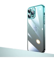 Apple iPhone 14 Pro Kılıf Senkron Parlak Renk Geçiş Yüzeyli Kılıf (Mavi-Siyah)