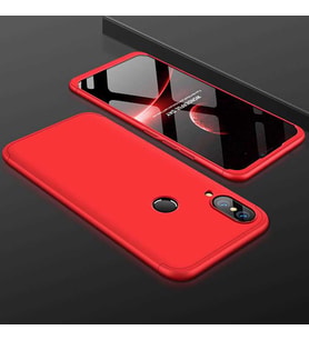 Huawei Y7 Prime 2019 Kılıf Kamera Çıkıntılı 360 Tam Koruma Ays (Kırmızı)