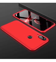 Huawei Y7 Prime 2019 Kılıf Kamera Çıkıntılı 360 Tam Koruma Ays (Kırmızı)